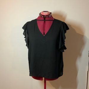 Black tee from shein, v-neck